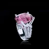 Abstract Pink Tourmaline and Diamond Ring