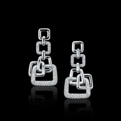 Affinity 7 Link Diamond Drop Earrings