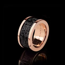 Cubism Australian Black Sapphire Ring (Wide)