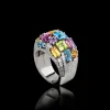 Cubism Colourburst Domed Ring