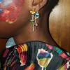 Cubism Colourburst Drop Earrings