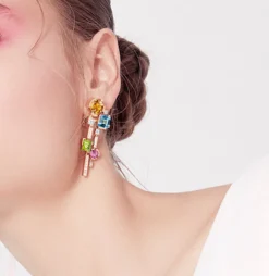 Cubism Colourburst Drop Earrings