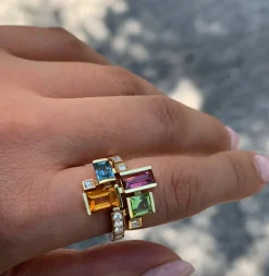 Cubism Colourburst Ring
