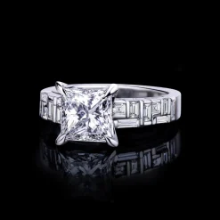 Cubism 2.07ct Princess Cut Diamond Engagement Ring
