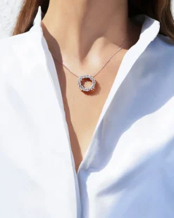 Cubism Diamond Circular Necklace