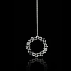 Cubism Diamond Circular Necklace