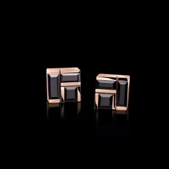 Cubism Earrings (Australian Black Sapphires)