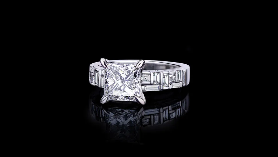 Cubism Engagement Ring | 2.07ct Princess Cut Diamond