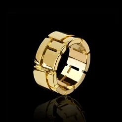 Cubism 9mm Gold Ring