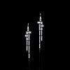 Cubism Pavé 11 Drop Diamond Earrings