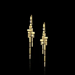 Cubism Pavé 18 Drop Diamond Earrings