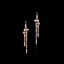 Cubism Pavé 11 Drop Diamond Earrings