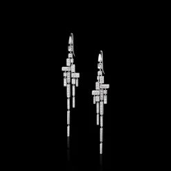 Cubism Pavé 18 Drop Diamond Earrings