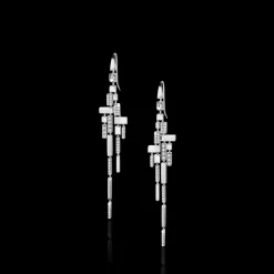 Cubism Pavé 18 Drop Diamond Earrings
