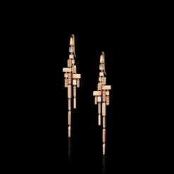 Cubism Pavé 18 Drop Diamond Earrings