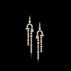 Cubism Pavé Drop Earrings | Diamonds