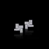 Cubism Pavé Stud Earrings | Diamonds