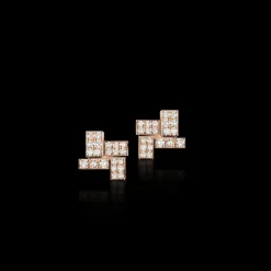Cubism Pavé Stud Earrings | Diamonds