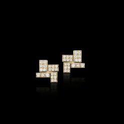 Cubism Pavé Stud Earrings | Diamonds
