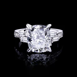 Cubism Upswept 5.01ct Cushion Diamond Engagement Ring