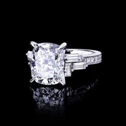 Cubism Upswept 5.01ct Cushion Diamond Engagement Ring