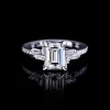 Cubism Upswept 1.50ct Emerald Diamond Engagement Ring