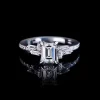 Cubism Upswept 1.18ct Emerald Diamond Engagement Ring