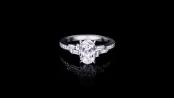Cubism Upswept 1.50ct Oval Diamond Engagement Ring