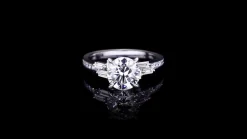 Cubism Upswept 1.83ct Round Diamond Engagement Ring