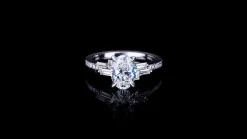 Cubism Upswept Engagement Ring | 1.50ct Oval Diamond