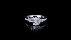 Cubism Upswept Engagement Ring | 1.00ct Oval Diamond