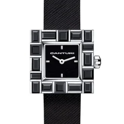 Cubism Watch | Australian Black Sapphire & Black Dial