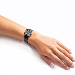 Cubism Watch | Australian Black Sapphire & Black Dial