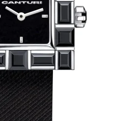 Cubism Watch | Australian Black Sapphire & Black Dial