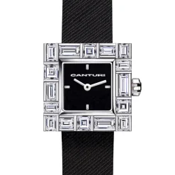 Cubism Watch | Diamond & Black Dial - Canturi Jewellery
