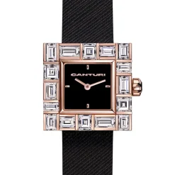 Cubism Watch | Diamond & Black Dial - Canturi Jewellery