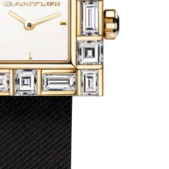 Cubism Watch | Diamond & White Dial