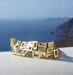 Geometric 3 Row Bracelet