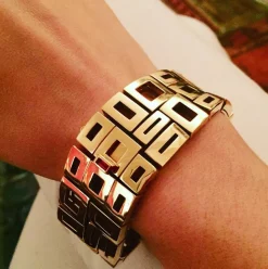 Geometric 3 Row Bracelet