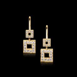 Geometric Diamond Earrings