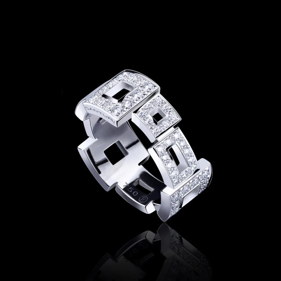 Geometric Diamond Ring