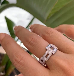 Geometric Diamond Ring