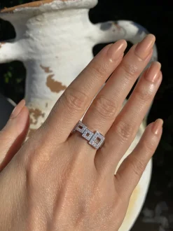Geometric Diamond Ring