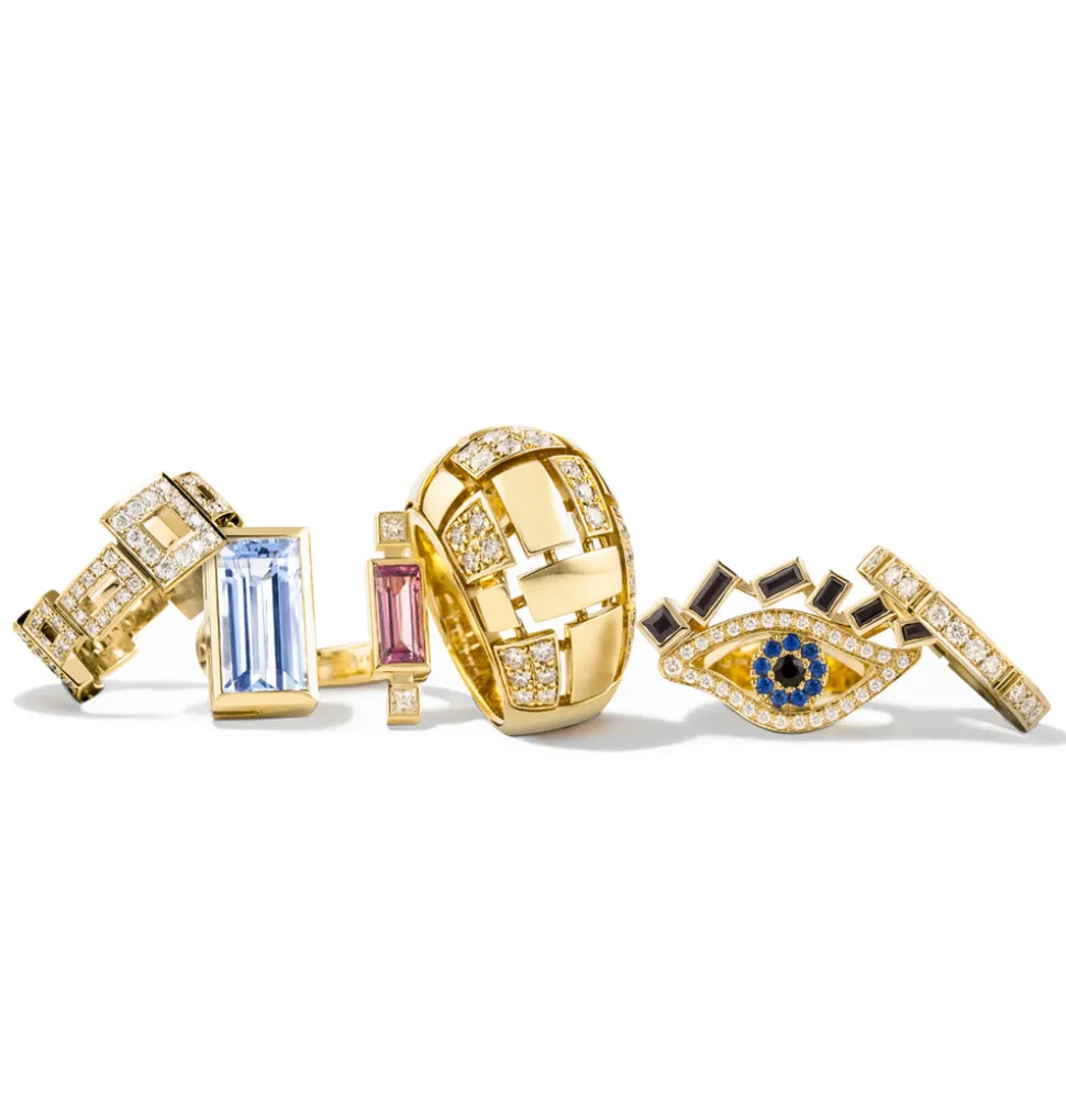 Geometric Diamond Ring