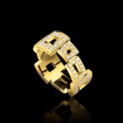 Geometric Diamond Ring