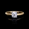 Micro 0.80ct Elongated Cushion Diamond Engagement Ring
