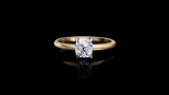Micro 0.80ct Elongated Cushion Diamond Engagement Ring