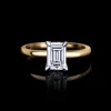 Micro 1.50ct Emerald Cut Diamond Engagement Ring