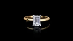 Micro 1.50ct Emerald Cut Diamond Engagement Ring