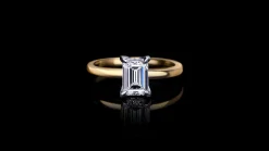Micro 1.50ct Emerald Diamond Engagement Ring
